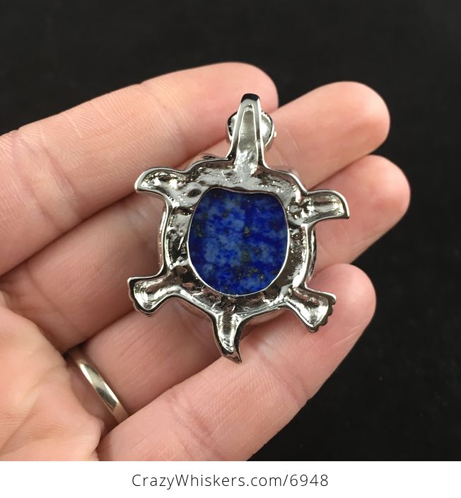 Blue Lapiz Lazuli Stone Turtle Pendant Jewelry - #iBRBIAt0MZo-4
