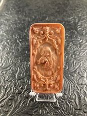 Boar Carved Mini Art Red Jasper Stone Pendant Cabochon Jewelry #Pwu0REWn7yI