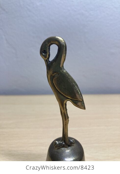 Brass Heron Stork Crane Bell - #5K6v7Qb2Li4-2
