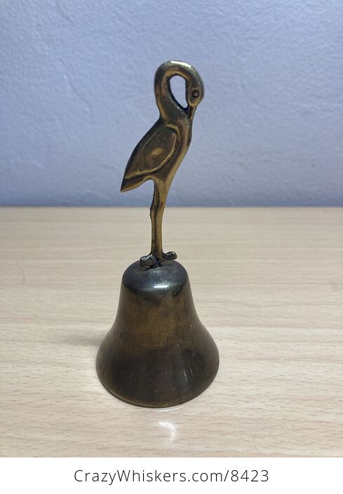 Brass Heron Stork Crane Bell - #5K6v7Qb2Li4-3