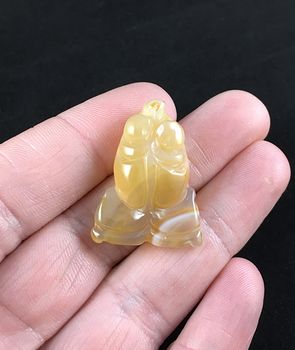 Carved Agate Goldfish Jewelry Pendant #SQ6QMGvxE90