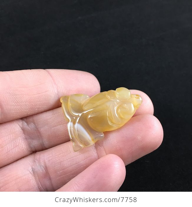 Carved Agate Goldfish Jewelry Pendant - #SQ6QMGvxE90-2