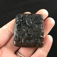 Carved Chinese Dragon Jade Stone Pendant Jewelry #LYmSfLOOJZg