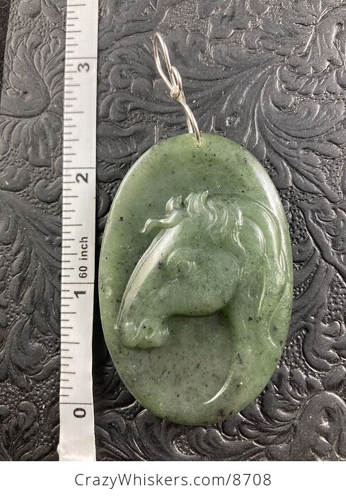 Carved Green Bi Yu Jade Stone Horse Pendant Jewelry Mini Art Ornament - #PhKMQLA31XU-5