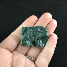 Carved Stegosaurus Dinosaur Jasper Stone Pendant Jewelry #LEQsGU32OGI