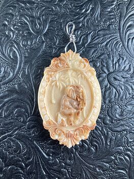 Carved Thinking Elephant Stone Jewelry Pendant Mini Art Ornament #lP7XO27ueEU