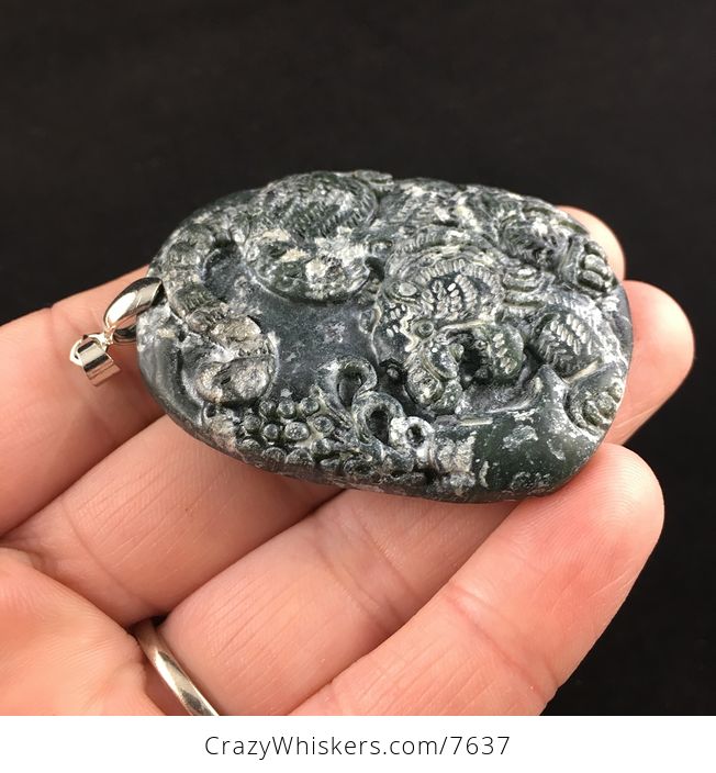 Carved Tiger Chinese Jade Stone Pendant Jewelry - #u55YZBVsVlo-4