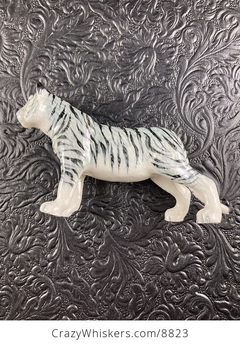 Ceramic White or Bleached Tiger Mamma and Cub Figurines - #AfaQej1c0fQ-11