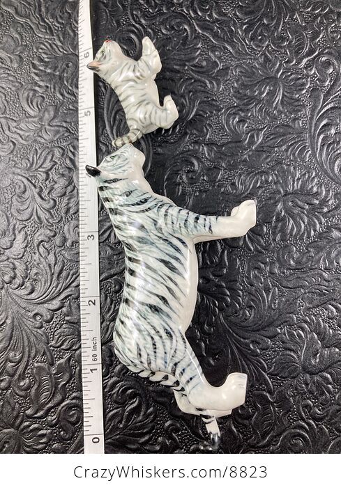 Ceramic White or Bleached Tiger Mamma and Cub Figurines - #AfaQej1c0fQ-10