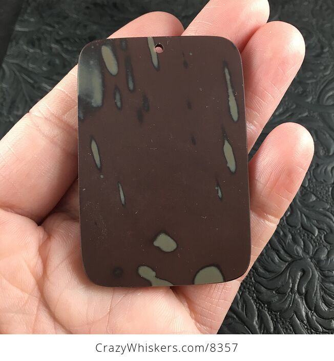 Chocolate Labrador Retriever Dog Carved Ribbon Jasper Stone Pendant Jewelry - #8UinmNT3kAE-5