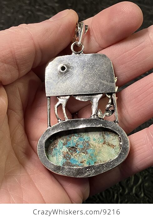 Chrysocolla Crystal Stone Deer Jewelry Pendant - #xUtPvoCJLks-5