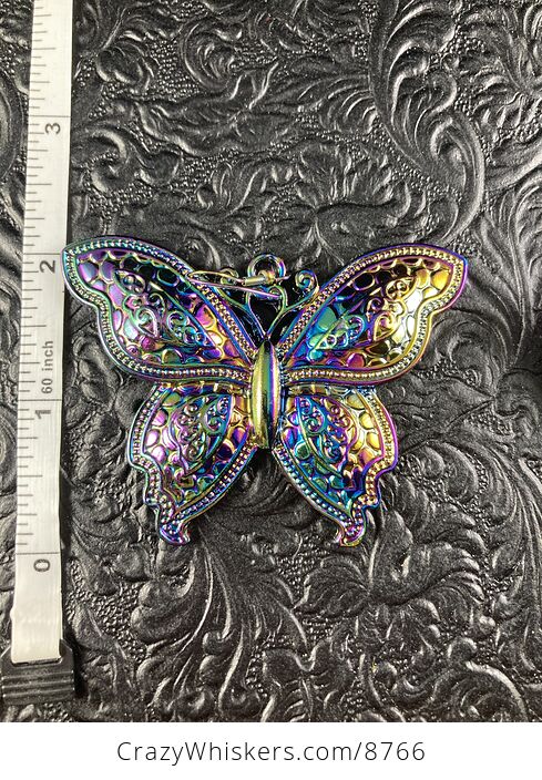 Colorful Chameleon Metal Giant Butterfly Earrings - #xWgodoVFNf0-3