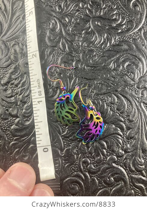Colorful Chameleon Metal Unicorn Earrings - #Im9hYz813RU-4