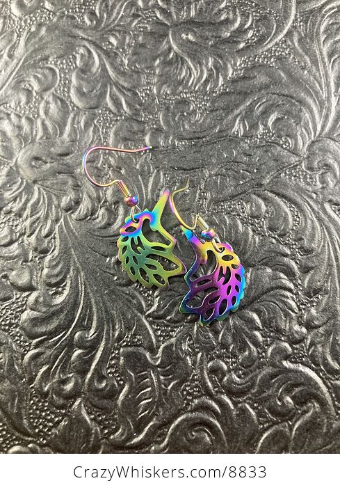 Colorful Chameleon Metal Unicorn Earrings - #Im9hYz813RU-3