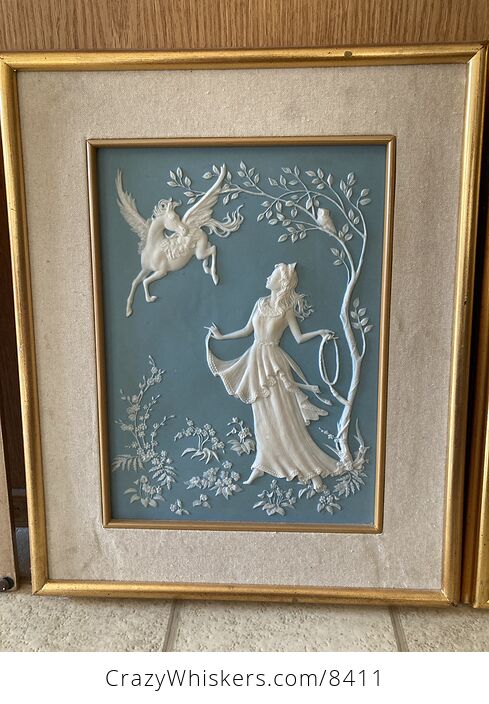 Complete Set of Four George Mcmonigle Franklin Mint Godess Parian Porcelain Incolay Wall Art - #96E9wSWICCs-4