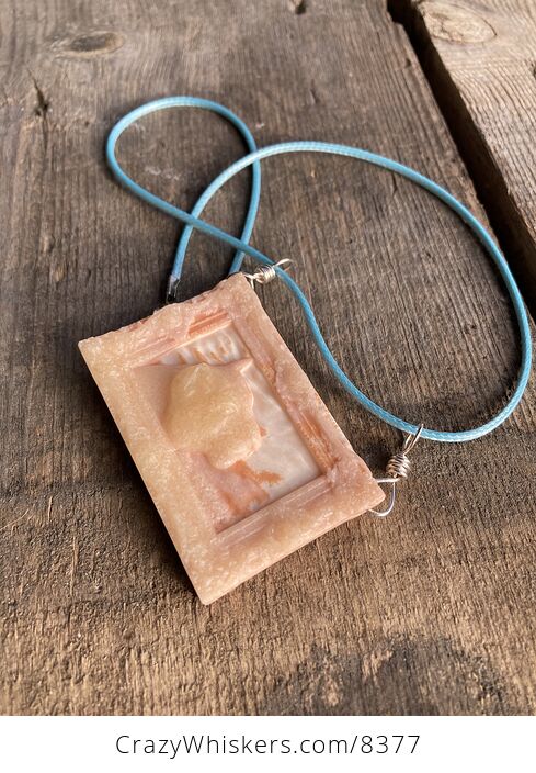 Cougar Panther Mountain Lion Puma Big Cat Carved Red Banded Jasper Stone Pendant Jewelry Necklace - #netD10tFJxw-4