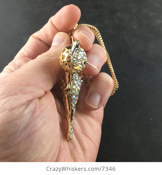 Crystal Rhinestone Kitty Cat Pendant Necklace Jewelry - #b2O1EAmPNEQ-2