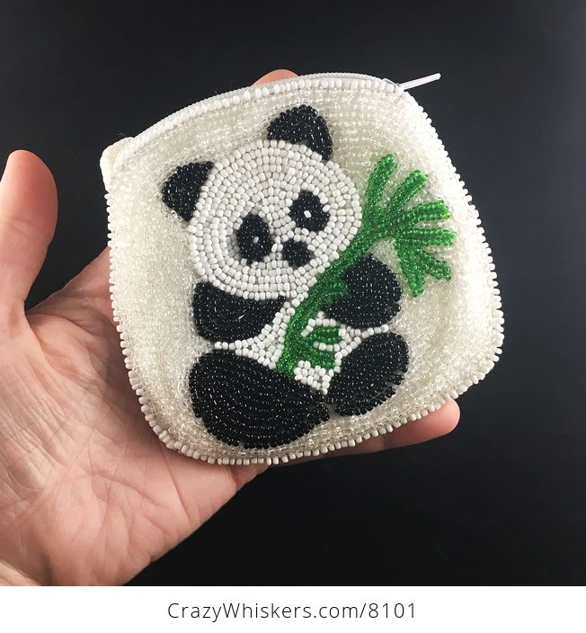 Cute Beaded Panda Coin Purse - #WydNqsiTi5s-1