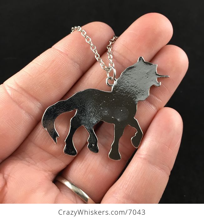 Cute Colorful and Floral Unicorn Horse Necklace Jewelry - #ohVxULIewCA-5
