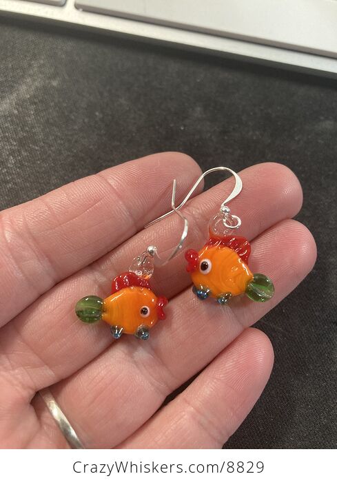 Cute Glass Fish Earrings - #a8DzSWB5uCE-1