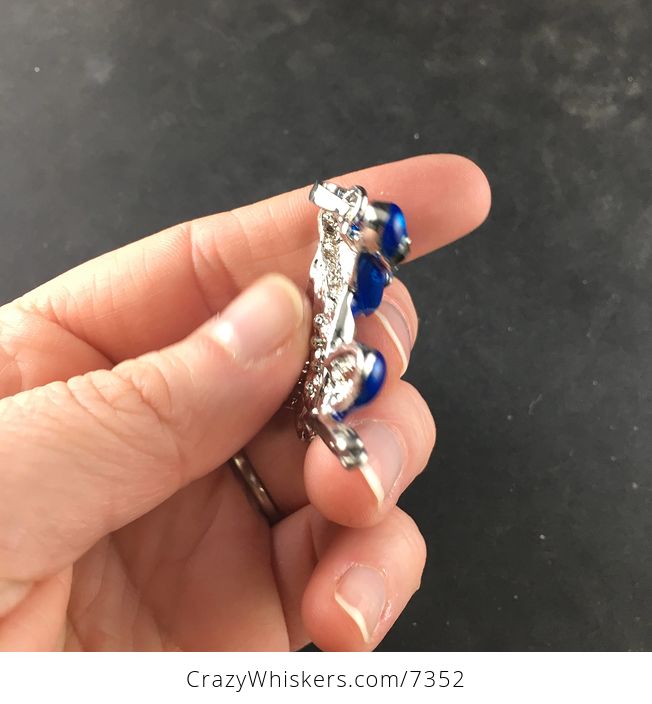 Cute Rhinestone Blue Frog Pendant Necklace - #AwPQKzNsOmo-5