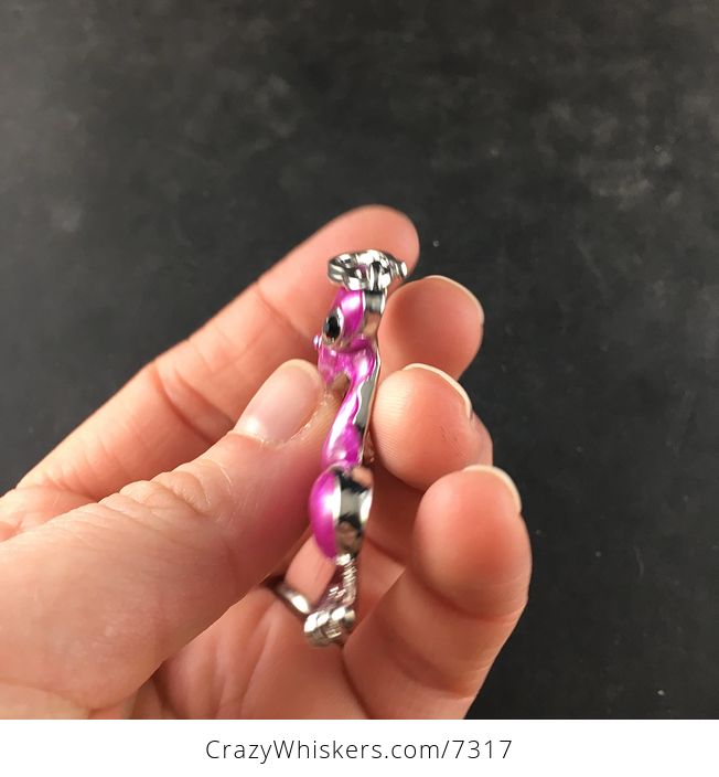 Cute Rhinestone Pink Frog Pendant Necklace - #PJRqbzg2Xic-3