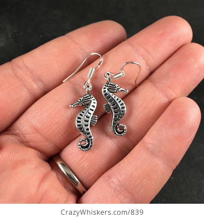 Cute Seahorse Earrings - #KHEGB3MDT8w-1