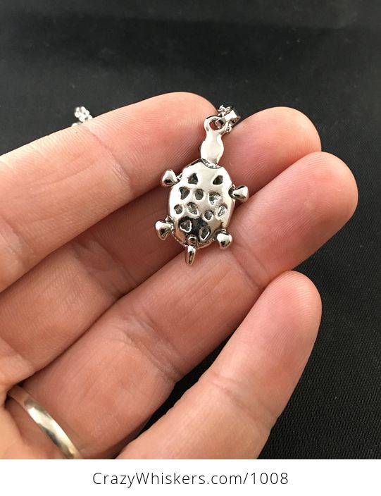 Cute Tiny Rhinestone Turtle Pendant - #17dYEyAeboc-3