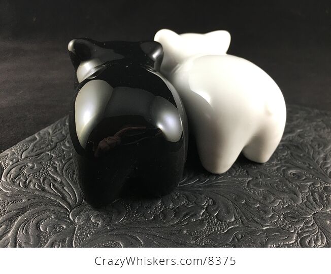 Cute White and Black Ceramic Piggy Salt and Pepper Shakers - #s6RoZPu5uXs-4