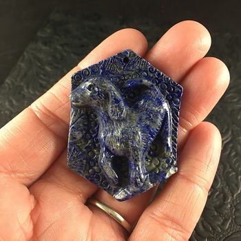Dachshund Teckel Dackel Wiener Dog Carved Lapis Lazuli Stone Pendant Jewelry #rSEvA5pMGhA