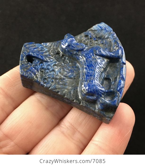 Dachshund Teckel Dackel Wiener Dog Carved Lapis Lazuli Stone Pendant Jewelry - #5U4Cf71OUe0-4
