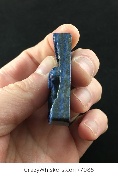 Dachshund Teckel Dackel Wiener Dog Carved Lapis Lazuli Stone Pendant Jewelry - #5U4Cf71OUe0-5