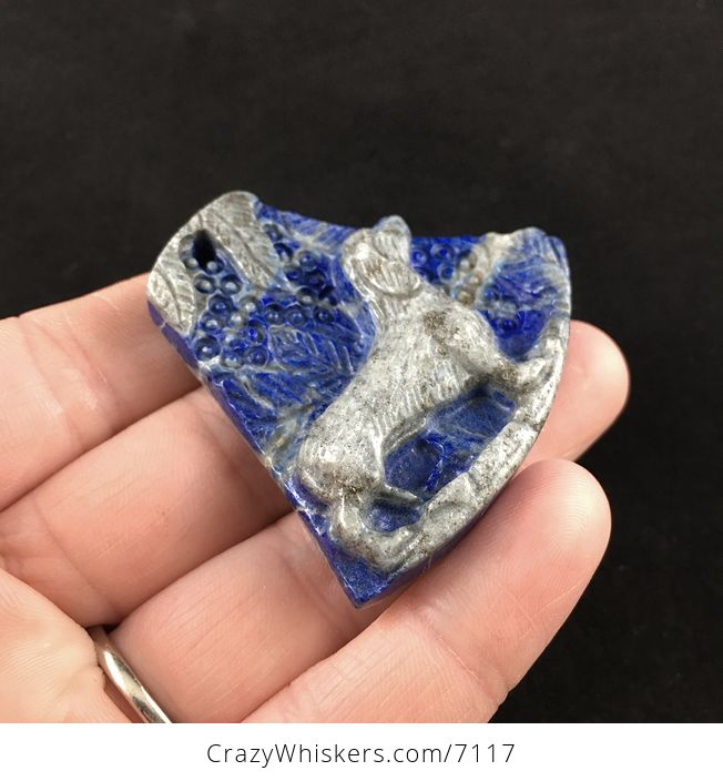 Dachshund Teckel Dackel Wiener Dog Carved Lapis Lazuli Stone Pendant Jewelry - #n1irOkED3Ds-4