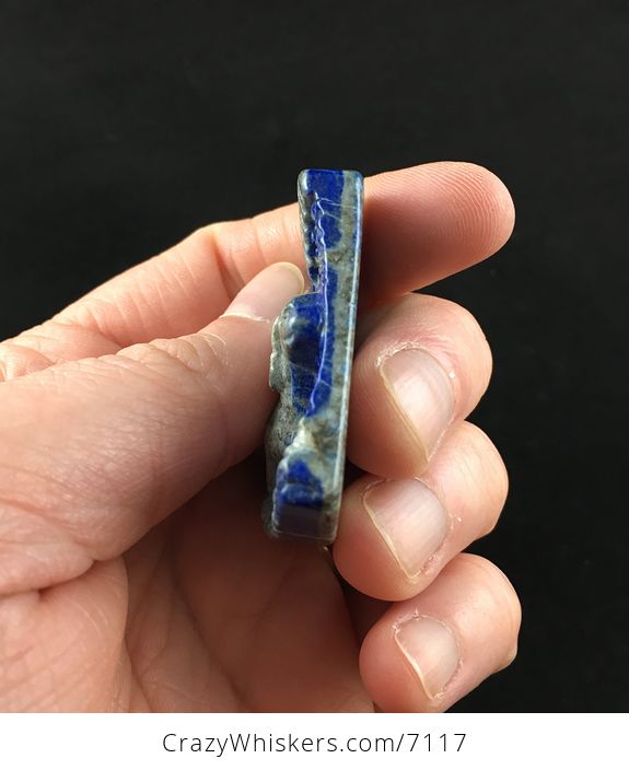 Dachshund Teckel Dackel Wiener Dog Carved Lapis Lazuli Stone Pendant Jewelry - #n1irOkED3Ds-5