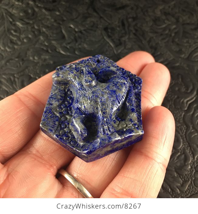 Dachshund Teckel Dackel Wiener Dog Carved Lapis Lazuli Stone Pendant Jewelry - #rSEvA5pMGhA-2