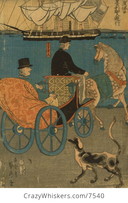 Digital Illustration of a Tourist in a Carriage in Japan - #HAIj9h2fivE-1