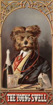 Digital Image of a Dog with Champagne and Tobacco #6cPHC0W7TAI