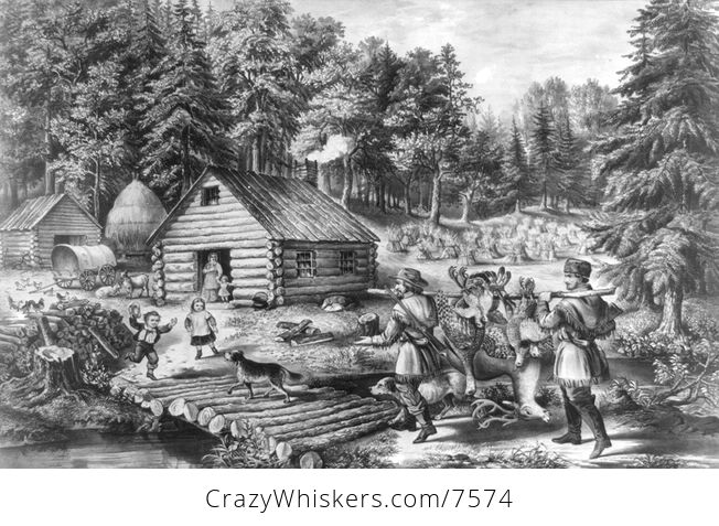 Digital Image of a Pioneer Log Cabin - #9gwMIXW41YY-1