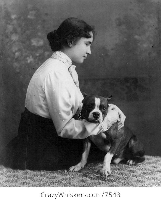 Digital Photo of Helen Keller with a Dog - #BFjRi2N7Vvo-1