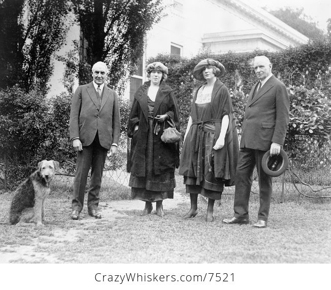 Digital Photo of President Warren Harding and His Pet Dog Laddie Boy in the Yard at the White House with 34pop34 Anson and His Daughters - #8GKG2JZeWgM-1