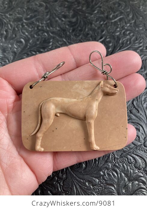 Dog Stone Pendant Jewelry Mini Art Ornament - #nMvbNdC6Qq4-1