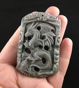 Dragon Carved Ribbon Jasper Pendant Jewelry #uK0xx4HGUbI