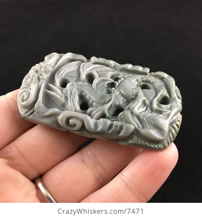 Dragon Carved Ribbon Jasper Pendant Jewelry - #uK0xx4HGUbI-4