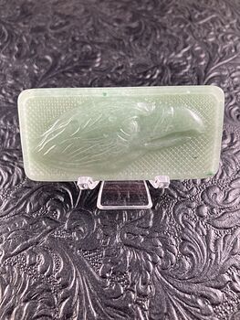 Eagle Carved Green Aventurine Mini Art Stone Pendant Jewelry #qoA2xC2HCVk