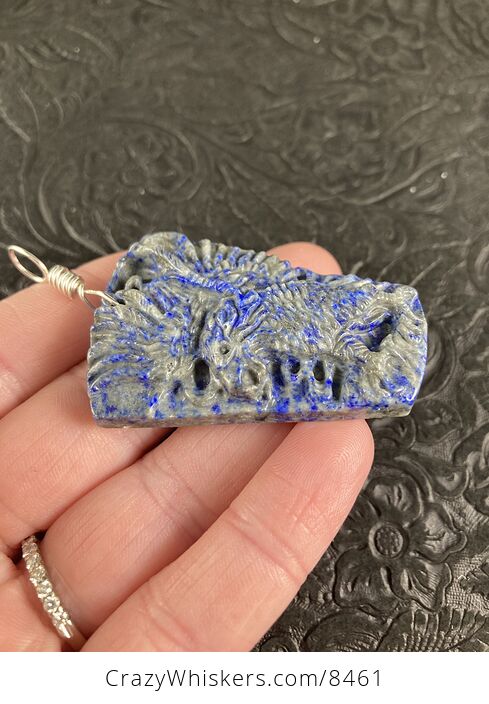 Eagle Carved Lapis Lazuli Stone Blue Pendant Jewelry - #3Ym9grEaRuQ-4