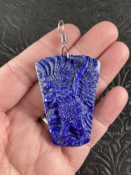 Eagle Carved Lapis Lazuli Stone Pendant Jewelry #t4uZeAq4pE4