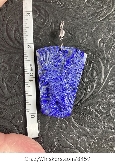 Eagle Carved Lapis Lazuli Stone Pendant Jewelry - #t4uZeAq4pE4-5