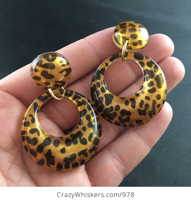 Fashionable Vintage Leopard Cheetah Jungle Print Earrings - #KO0uAOJLcVs-1