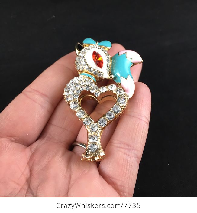 Flirty Fox Heart Pendant Necklace Jewelry - #Wrj14VotD5Q-4
