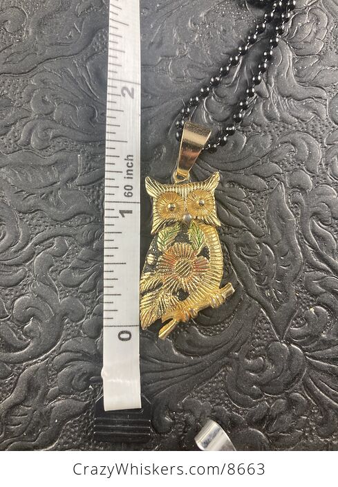 Floral Owl Jewelry Pendant Necklace - #CWDEAY10pAM-3